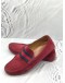 GUCCI DRIVING LOAFERS SIZE 8 IN BURGUNDY SUEDE LEATHER