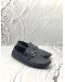 LOUIS VUITTON HOCKENHEIM MOCCASIN LOAFERS SIZE 8.5 IN NAVY BLUE DAMIER EMBOSSED LEATHER