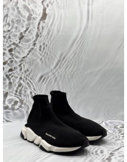 BALENCIAGA SPEED 2.0 TRAINER SNEAKERS SIZE 42 IN BLACK KNIT FABRIC