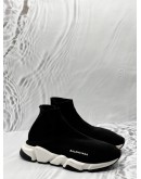 BALENCIAGA SPEED 2.0 TRAINER SNEAKERS SIZE 42 IN BLACK KNIT FABRIC