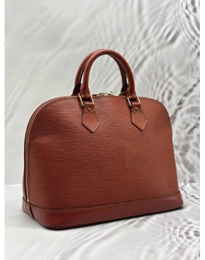 LOUIS VUITTON ALMA PM IN BROWN EPI LEATHER