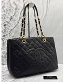 CHANEL GST GRAND SHOPPING TOTE BAG IN BLACK CAVIAR LEATHER