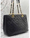 CHANEL GST GRAND SHOPPING TOTE BAG IN BLACK CAVIAR LEATHER