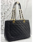 CHANEL GST GRAND SHOPPING TOTE BAG IN BLACK CAVIAR LEATHER