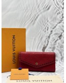 LOUIS VUITTON SARAH WALLET IN RED MONOGRAM EMPREINTE LEATHER -FULL SET-