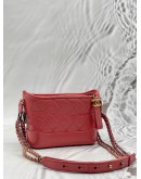CHANEL SMALL GABRIELLE IN RED AGED CALFSKIN LEATHER