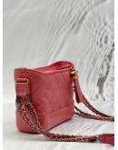 CHANEL SMALL GABRIELLE IN RED AGED CALFSKIN LEATHER
