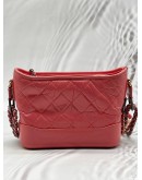 CHANEL SMALL GABRIELLE IN RED AGED CALFSKIN LEATHER