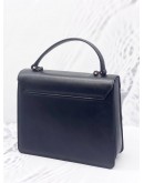 (CLEAR STOCK) (LIKE NEW) SALVATORE FERRAGAMO GANCINI KELLY TOP HANDLE BAG IN BLACK LEATHER