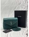 YSL SAINT LAURENT LOULOU TOY IN GREEN LEATHER