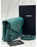 YSL SAINT LAURENT LOULOU TOY IN GREEN LEATHER