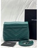 YSL SAINT LAURENT LOULOU TOY IN GREEN LEATHER