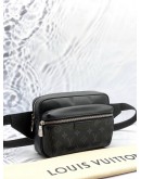 (CLEAR STOCK) (LIKE NEW) LOUIS VUITTON OUTDOOR BUMBAG IN BLACK MONOGRAM ECLIPSE CANVAS WITH TAIGA LEATHER -FULL SET-