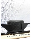 (CLEAR STOCK) (LIKE NEW) LOUIS VUITTON OUTDOOR BUMBAG IN BLACK MONOGRAM ECLIPSE CANVAS WITH TAIGA LEATHER -FULL SET-