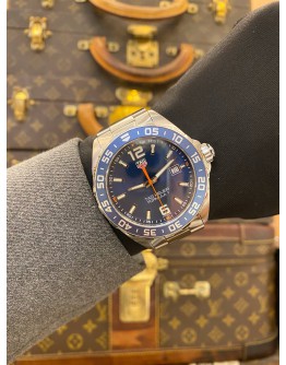 (LIKE NEW) 2017 TAG HEUER FORMULA 1 ORANGE HAND REF WAZ1010 BLUE DIAL 43MM QUARTZ WATCH -FULL SET-