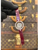 (UNUSED) 2024 CHOPARD HAPPY DIAMONDS 18K 750 WHITE GOLD REF 203957 MOTHER OF PEARL DIAL 24MM QUARTZ WATCH -FULL SET-