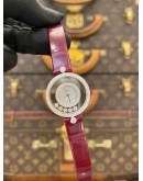 (UNUSED) 2024 CHOPARD HAPPY DIAMONDS 18K 750 WHITE GOLD REF 203957 MOTHER OF PEARL DIAL 24MM QUARTZ WATCH -FULL SET-