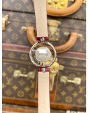 (UNUSED) 2024 CHOPARD HAPPY DIAMONDS 18K 750 WHITE GOLD REF 203957 MOTHER OF PEARL DIAL 24MM QUARTZ WATCH -FULL SET-