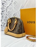 LOUIS VUITTON ALMA BB IN BROWN MONOGRAM CANVAS -FULL SET-