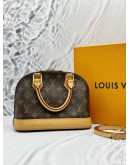 LOUIS VUITTON ALMA BB IN BROWN MONOGRAM CANVAS -FULL SET-