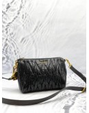 MIU MIU CROSSBODY BAG IN BLACK MATELASSE NAPPA LEATHER 