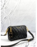 MIU MIU CROSSBODY BAG IN BLACK MATELASSE NAPPA LEATHER 