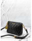 MIU MIU CROSSBODY BAG IN BLACK MATELASSE NAPPA LEATHER 