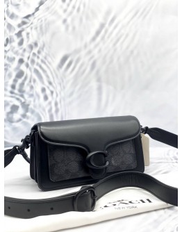 (CLEAR STOCK) (LIKE NEW) COACH TABBY SHOULDER BAG 20 IN BLACK SIGNATURE CANVAS WITH LEATHER