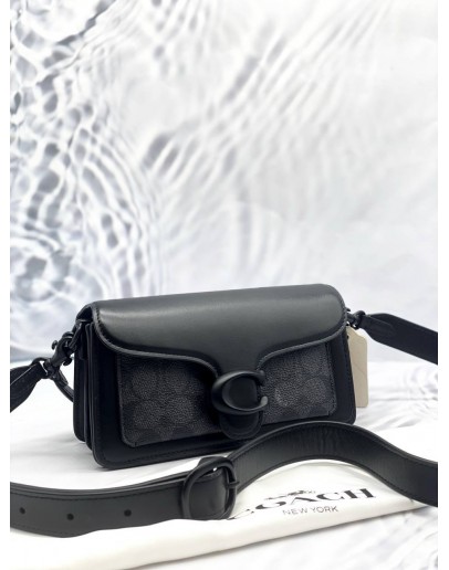 (CLEAR STOCK) (LIKE NEW) COACH TABBY SHOULDER BAG 20 IN BLACK SIGNATURE CANVAS WITH LEATHER