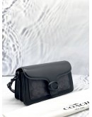 (CLEAR STOCK) (LIKE NEW) COACH TABBY SHOULDER BAG 20 IN BLACK SIGNATURE CANVAS WITH LEATHER