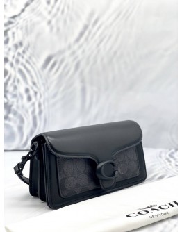 (CLEAR STOCK) (LIKE NEW) COACH TABBY SHOULDER BAG 20 IN BLACK SIGNATURE CANVAS WITH LEATHER