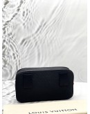 (UNUSED) LOUIS VUITTON X VIRGIL ABLOH POCHETTE VOLGA BELT BAG IN BLACK MONOGRAM TAURILLON LEATHER -FULL SET-