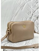 PRADA CAMERA CROSSBODY BAG IN BEIGE VITELLO PHENIX LEATHER