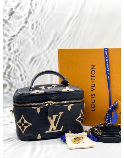 LOUIS VUITTON VANITY PM IN BICOLOUR MONOGRAM EMPREINTE LEATHER -FULL SET-