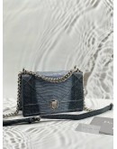 (LIKE NEW) CHRISTIAN DIOR DIORAMA FLAP SHOULDER BAG IN OMBRE BLUE LIZARD LEATHER