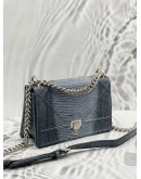 (LIKE NEW) CHRISTIAN DIOR DIORAMA FLAP SHOULDER BAG IN OMBRE BLUE LIZARD LEATHER