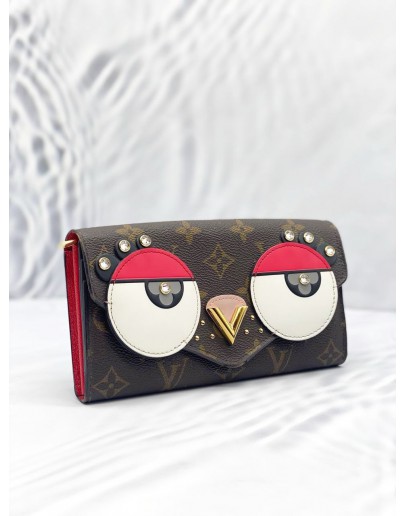(CLEAR STOCK) LOUIS VUITTON SARAH LOVELY BIRDS LIMITED EDITION WALLET IN BROWN MONOGRAM CANVAS 