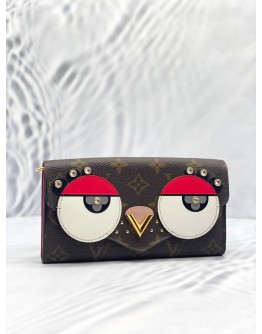 (CLEAR STOCK) LOUIS VUITTON SARAH LOVELY BIRDS LIMITED EDITION WALLET IN BROWN MONOGRAM CANVAS 