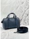 (LIKE NEW) COACH GOTHAM DUFFLE 24 IN NAVY BLUE SIGNATURE EMBOSSED LEATHER