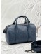 (LIKE NEW) COACH GOTHAM DUFFLE 24 IN NAVY BLUE SIGNATURE EMBOSSED LEATHER