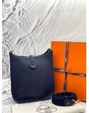 2021 HERMES EVELYNE TPM IN BLEU INDIGO CLEMENCE LEATHER -FULL SET-