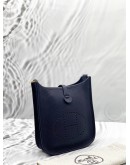 2021 HERMES EVELYNE TPM IN BLEU INDIGO CLEMENCE LEATHER -FULL SET-