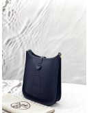2021 HERMES EVELYNE TPM IN BLEU INDIGO CLEMENCE LEATHER -FULL SET-
