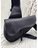 CHRISTIAN DIOR SADDLE CROSSBODY BAG IN DARK BLUE LEATHER