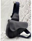 CHRISTIAN DIOR SADDLE CROSSBODY BAG IN DARK BLUE LEATHER