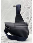 CHRISTIAN DIOR SADDLE CROSSBODY BAG IN DARK BLUE LEATHER