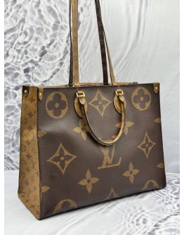 2020 LOUIS VUITTON ON THE GO GM IN BROWN MONOGRAM REVERSE CANVAS