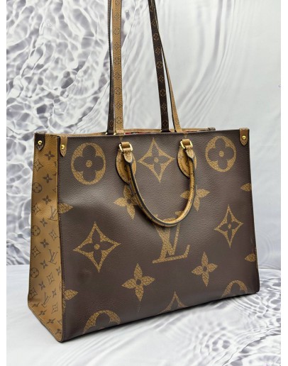2020 LOUIS VUITTON ON THE GO GM IN BROWN MONOGRAM REVERSE CANVAS