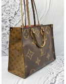 2020 LOUIS VUITTON ON THE GO GM IN BROWN MONOGRAM REVERSE CANVAS