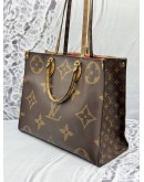 2020 LOUIS VUITTON ON THE GO GM IN BROWN MONOGRAM REVERSE CANVAS